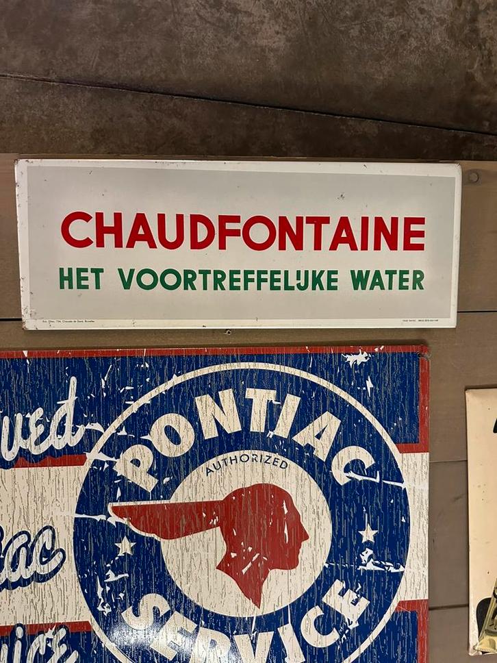 Oud reclameplaatje — CHAUDIOFONTAINE — 1958, Verzamelen, Merken en Reclamevoorwerpen, Zo goed als nieuw, Ophalen of Verzenden