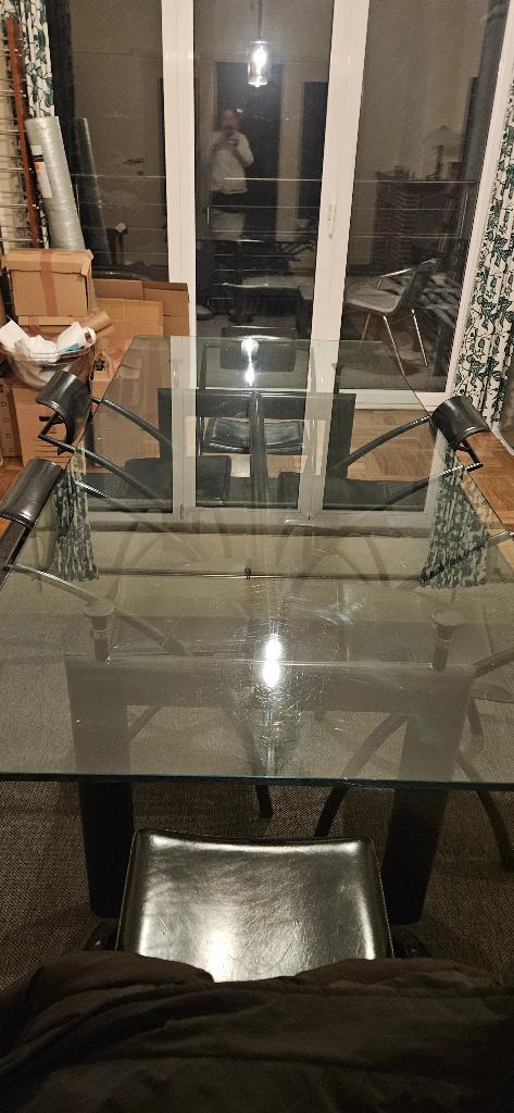 Le Corbusier eetkamertafel, Huis en Inrichting, Tafels | Eettafels, Gebruikt, 100 tot 150 cm, 200 cm of meer, Vijf personen of meer