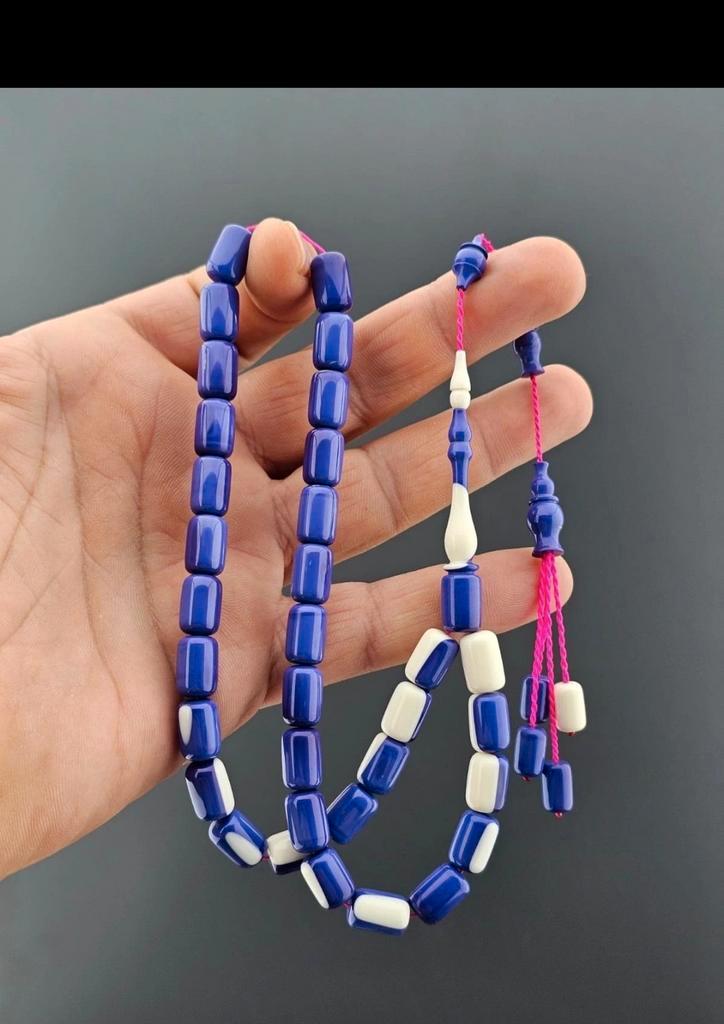 Tesbih van paars biljartbal nr. 4 handgemaakt meesterwerk, s, Handtassen en Accessoires, Armbanden, Paars, Ophalen of Verzenden