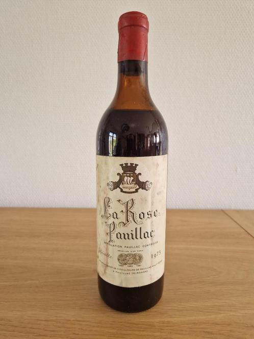 La Rose Pauillac - 1975 - Pauillac, Verzamelen, Wijnen, Nieuw, Rode wijn, Frankrijk, Ophalen of Verzenden