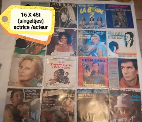 16 X 45t (singeltjes) actrices/acteurs gerelateerd, Cd's en Dvd's, Vinyl | Wereldmuziek, Zo goed als nieuw, Overige soorten, Ophalen of Verzenden