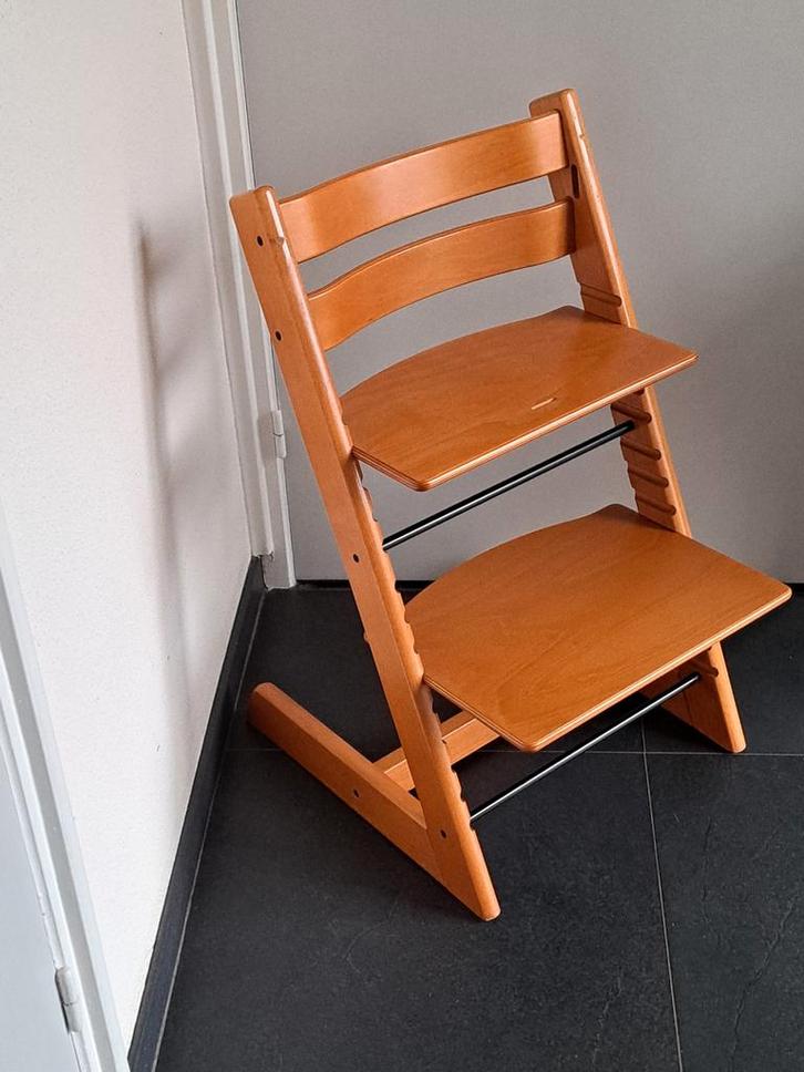 Stokke Tripp Trapp kinderstoel beukenkleur, Kinderen en Baby's, Kinderstoelen, Gebruikt, Meegroeistoel, Aanschuifbaar, Ophalen