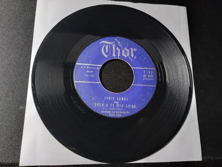 Jodie Sands ‎– Solo A Te Mio Amor '7 Popcorn oldie, Cd's en Dvd's, Vinyl Singles, Zo goed als nieuw, Single, Pop, 7 inch, Ophalen of Verzenden