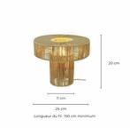 Boho Tafellamp in Natuurtouw | Warme Sfeerverlichting – Unie, Overige materialen, Boho, Nieuw, Ophalen of Verzenden