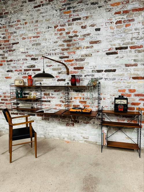 Vintage teakhouten bureauplank, Huis en Inrichting, Kasten | Stellingkasten, Ophalen