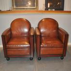 Set schapenleren Art Deco fauteuils, Ophalen of Verzenden