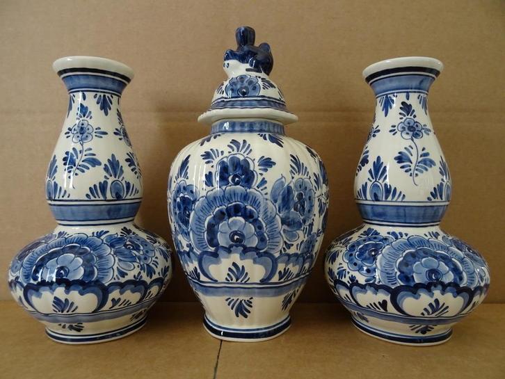 Antieke vaas antiek kaststel Delfts blauw Handpainted los tk, Antiek en Kunst, Antiek | Vazen, Ophalen of Verzenden