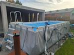 Zwembad met warmtepomp en zandfilter, Tuin en Terras, Gebruikt, 200 tot 300 cm, Rechthoekig, Ophalen