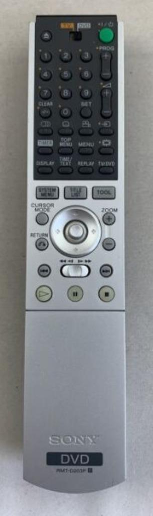 La télécommande de l'enregistreur DVD Sony RMT-D203P fonctio, TV, Hi-fi & Vidéo, Télécommandes, Utilisé, DVD, Enlèvement ou Envoi