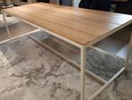 Eettafel Steigerhout met wit stalenframe, Ophalen, 200 cm of meer, 50 tot 100 cm, Zo goed als nieuw