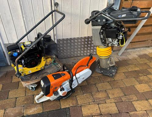 Trilplaat - Stamper - Doorslijper, Doe-het-zelf en Bouw, Gereedschap | Overige machines, Gebruikt, Ophalen