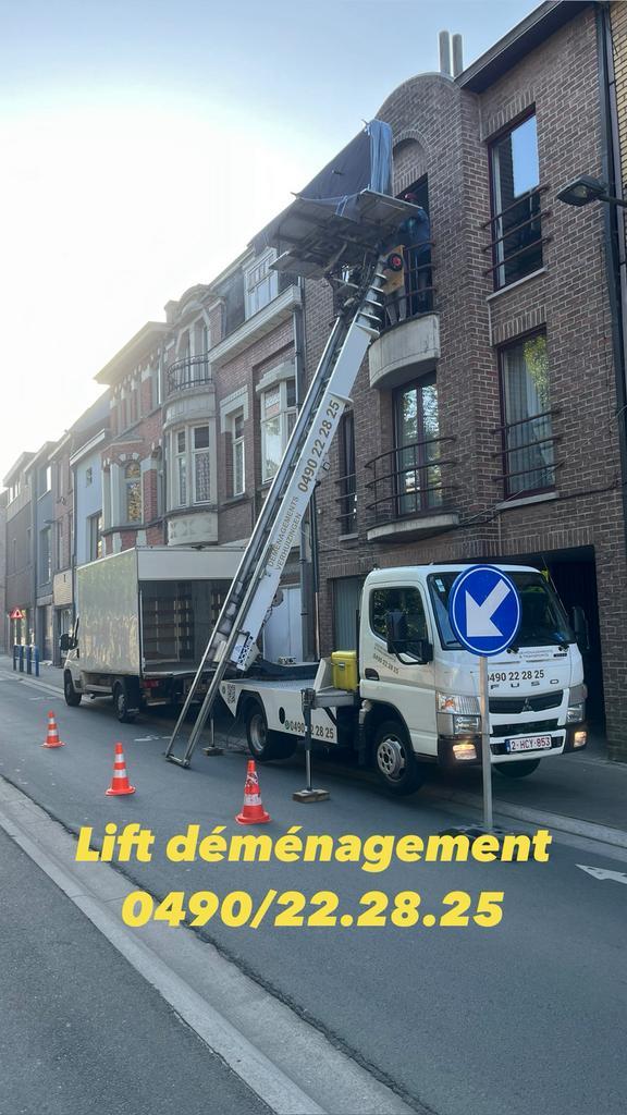 7/7 LIFT + 20m3 VERHUISWAGEN 📞0490 22 28 25📞, Doe-het-zelf en Bouw, Overige Doe-Het-Zelf en Bouw, Ophalen of Verzenden