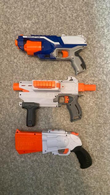 3 fusils Nerf avec balles