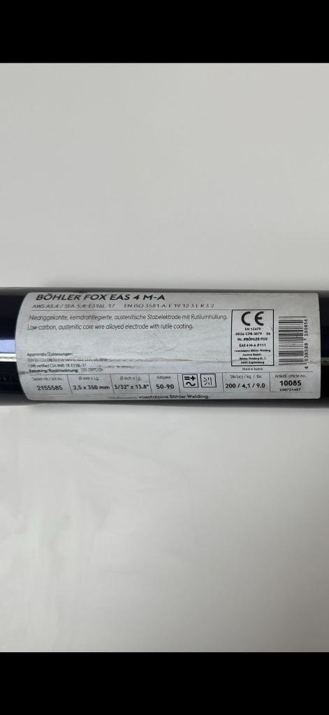 Böhler FOX EAS 4 M-A D 2,5 x 350 mm laselektroden, Diversen, Overige Diversen, Ophalen of Verzenden