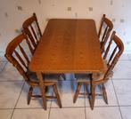 Table de cuisine/salle à manger + 4 chaises en bois, Maison & Meubles, Tables | Tables à manger, Enlèvement