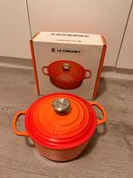 Le Creuset signature flame stoofpan, Enlèvement ou Envoi, Utilisé, Poêle à frire ou Sauteuse, Plaque céramique