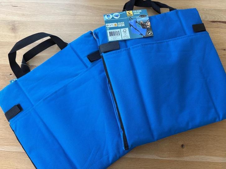 Twee opvouwbare strand/camping/festivalstoeltjes, Caravans en Kamperen, Kampeermeubelen, Nieuw, Campingstoel, Ophalen