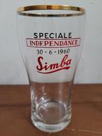 oud Simba bierglas special independence 30.06.1960, Ophalen of Verzenden, Zo goed als nieuw, Glas of Glazen, Overige merken