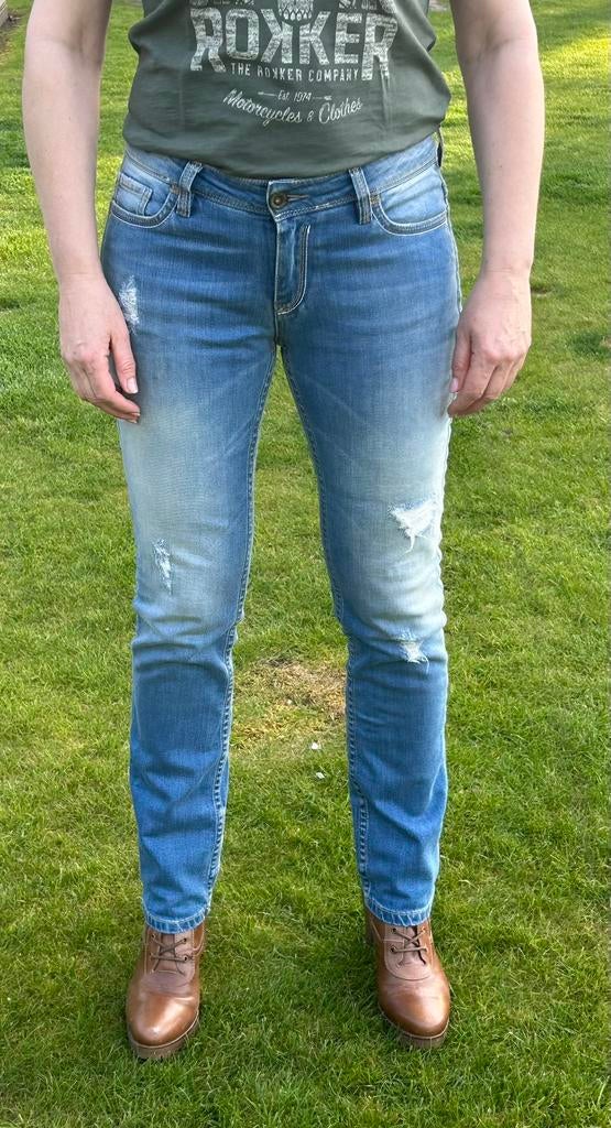 Rokker motorbroek mid waist dames, Motoren, Rokker, Ophalen of Verzenden, Dames, Broek | textiel