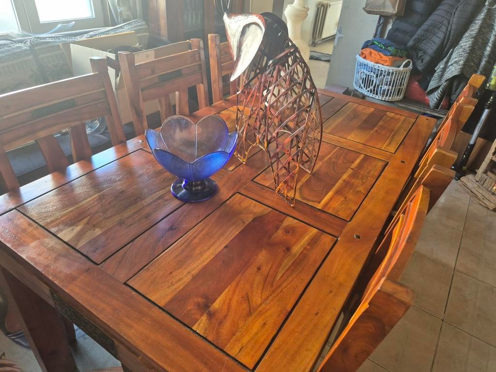 Salle manger acacia, Maison & Meubles, Enlèvement, Utilisé