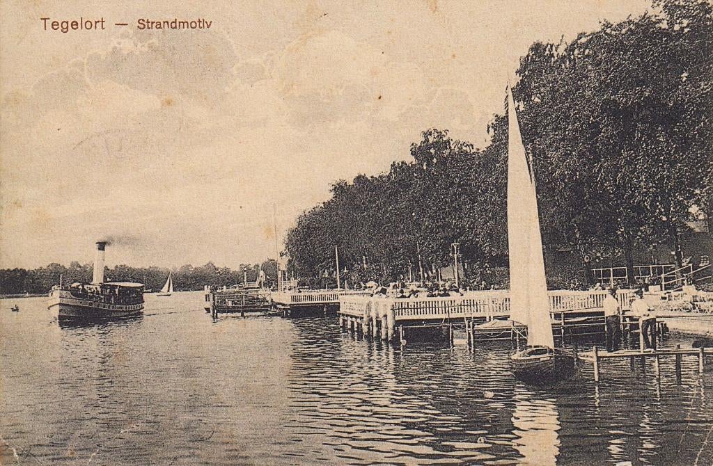 1915 - ALLEMAGNE - Tegelort : Strandmotiv, Collections, Cartes postales | Étranger, Affranchie, Allemagne, Avant 1920, Envoi