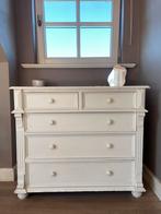 Witte houten commode, Ophalen, Gebruikt, 50 tot 70 cm, 100 cm of meer