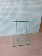 Bijzettafel of sokkel in glas, Huis en Inrichting, Ophalen, Gebruikt, Glas, Minder dan 45 cm