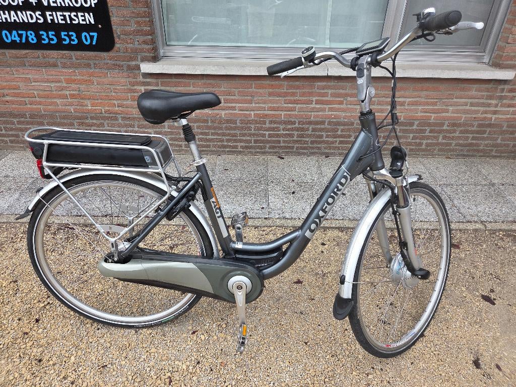 Elektrische damesfiets oxford, Gebruikt, 47 tot 51 cm, 50 km per accu of meer, Ophalen
