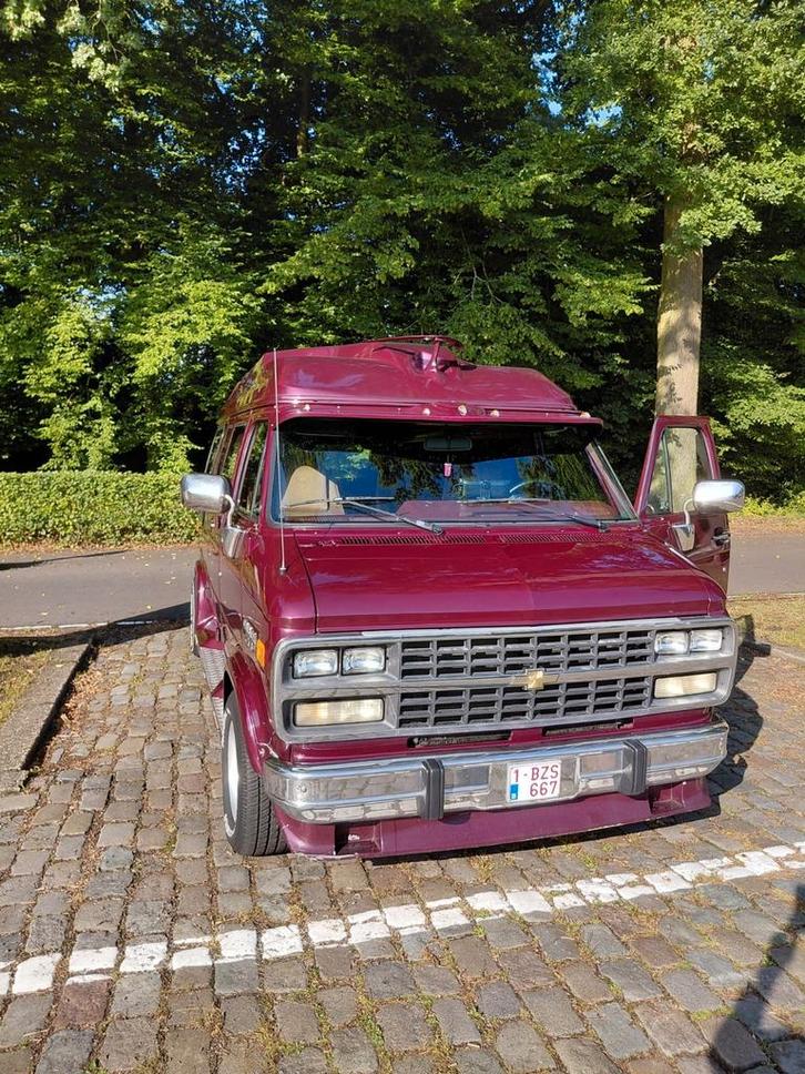 Chevy G20 KMC sportvan 1995, Auto's, Oldtimers, Particulier, LED verlichting, Benzine, Ophalen