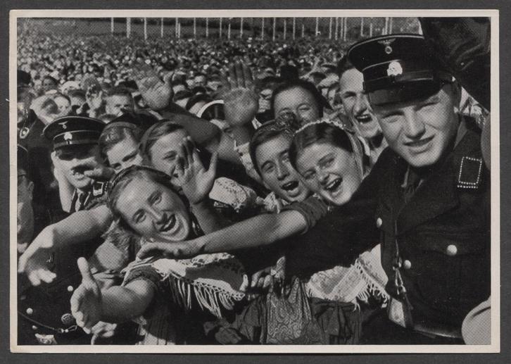 Verzameling van 9 plaatjes van het Duits sigaretten album AH, Verzamelen, Militaria | Tweede Wereldoorlog, Landmacht, Foto of Poster