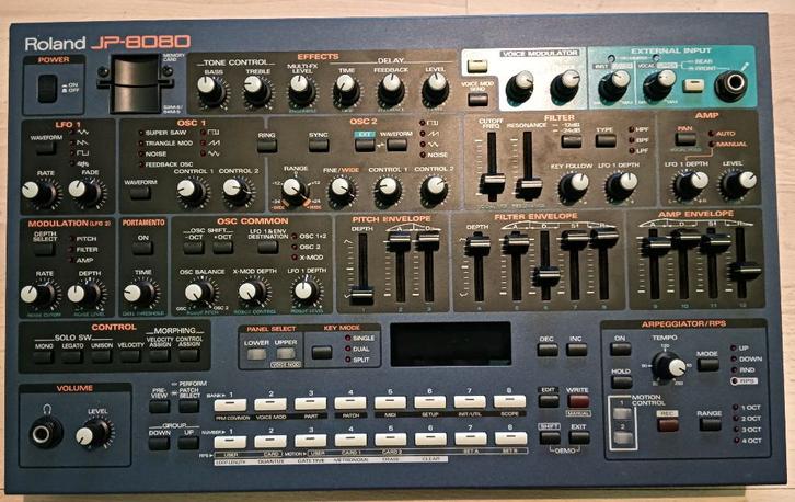 Roland JP-8080., Musique & Instruments, Synthétiseurs, Comme neuf, Autres nombres, Roland, Avec connexion MIDI, Enlèvement ou Envoi