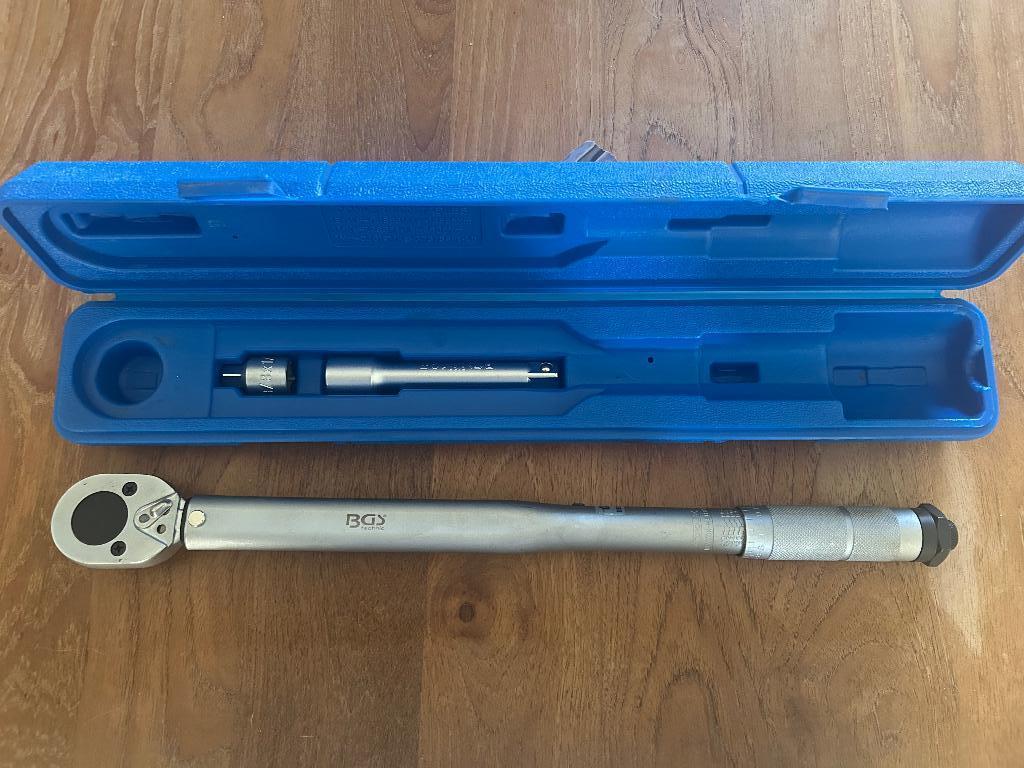 Clé dynamométrique + adaptateur + rallonge BGS98, Enlèvement, Utilisé