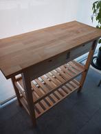 Houten bijzettafeltje voor in de keuken te koop., Ophalen