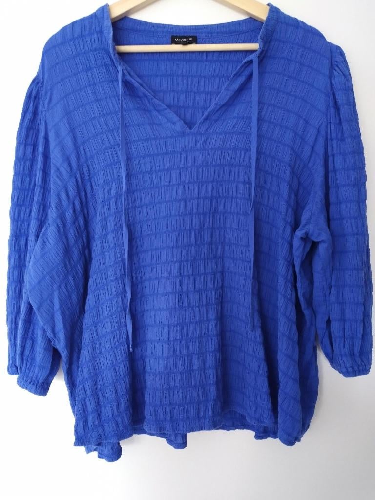 Mayerline blouse - maat 46 - als nieuw, Mayerline, Blauw, Maat 46/48 (XL) of groter, Ophalen of Verzenden
