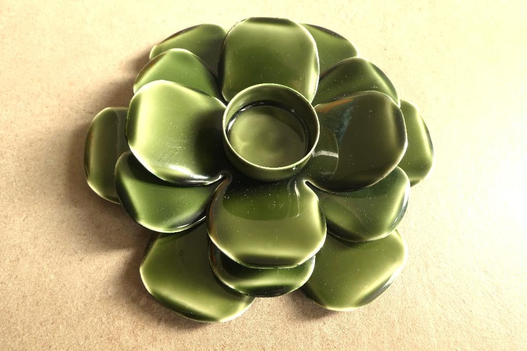 Joli Bougeoir Métal Laqué Vert NATURE et DECOUVERTE NEUF !, Neuf, Métal, Chandelier, Vert