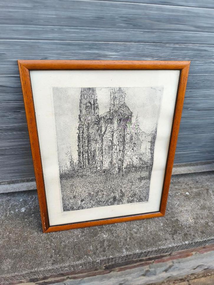 Lithographie signe james ensor, Antiek en Kunst, Kunst | Litho's en Zeefdrukken, Ophalen of Verzenden