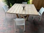 Vierkante tafel voor binnen of buiten, Huis en Inrichting, Ophalen, Vierkant, Zo goed als nieuw, Overige houtsoorten