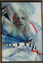 ROGER VAN BELLEGHEM / VROUWENPORTRET OLIEVERF DOEK 103x72cm, Enlèvement