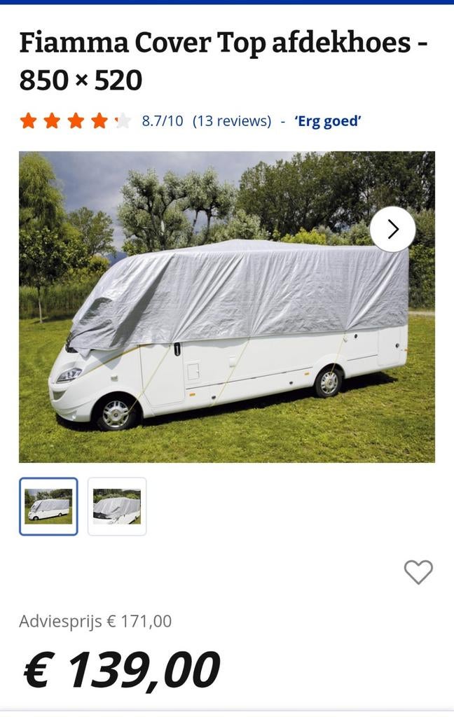 Housses pour camping-cars
Fiamma Cover Capot supérieur - 850, Caravanes & Camping, Enlèvement, Comme neuf