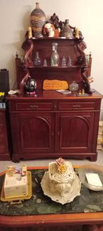 belle armoire de chasse antique marron foncé, Antiek, Avec tablette(s), Comme neuf, 50 à 100 cm