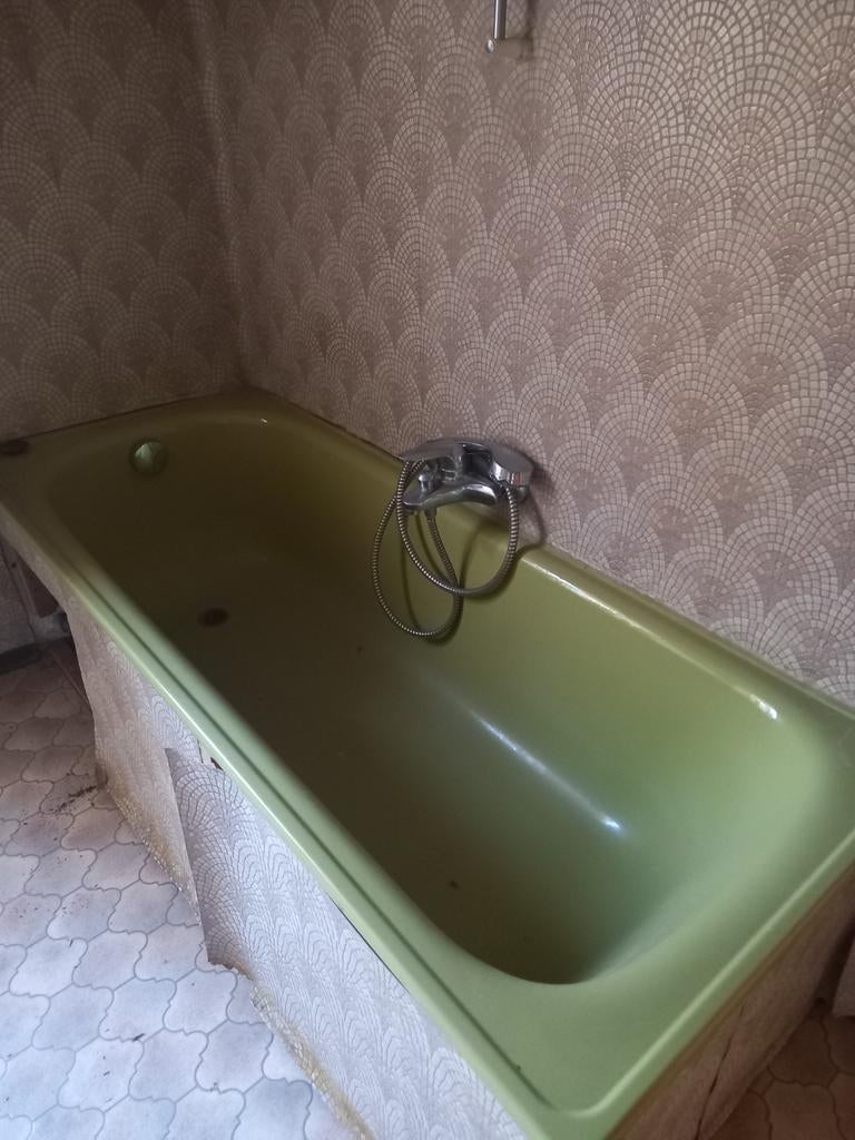 baignoire en metal 170cm sur 70 cm + lavabo  + robinetterie, Maison & Meubles, Enlèvement