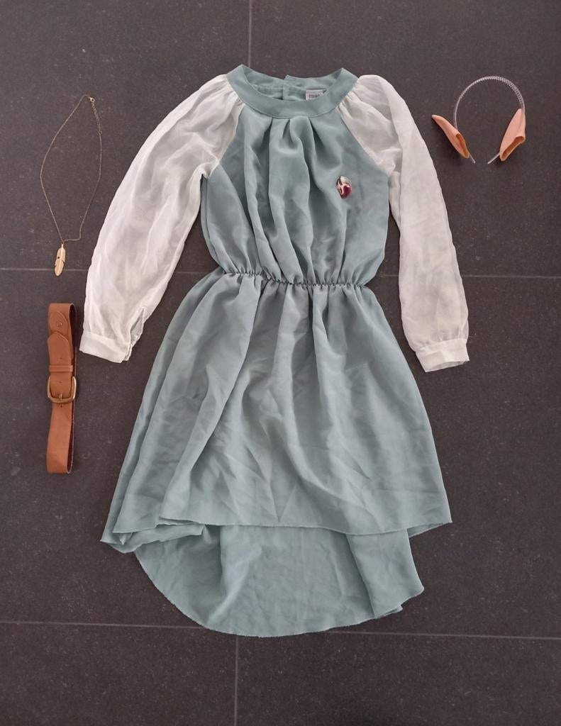 Verkeedkleedje Kaileen Nachtwacht mt 152 + elfenoortjes, Ophalen of Verzenden, Gebruikt, 146 t/m 152, Meisje