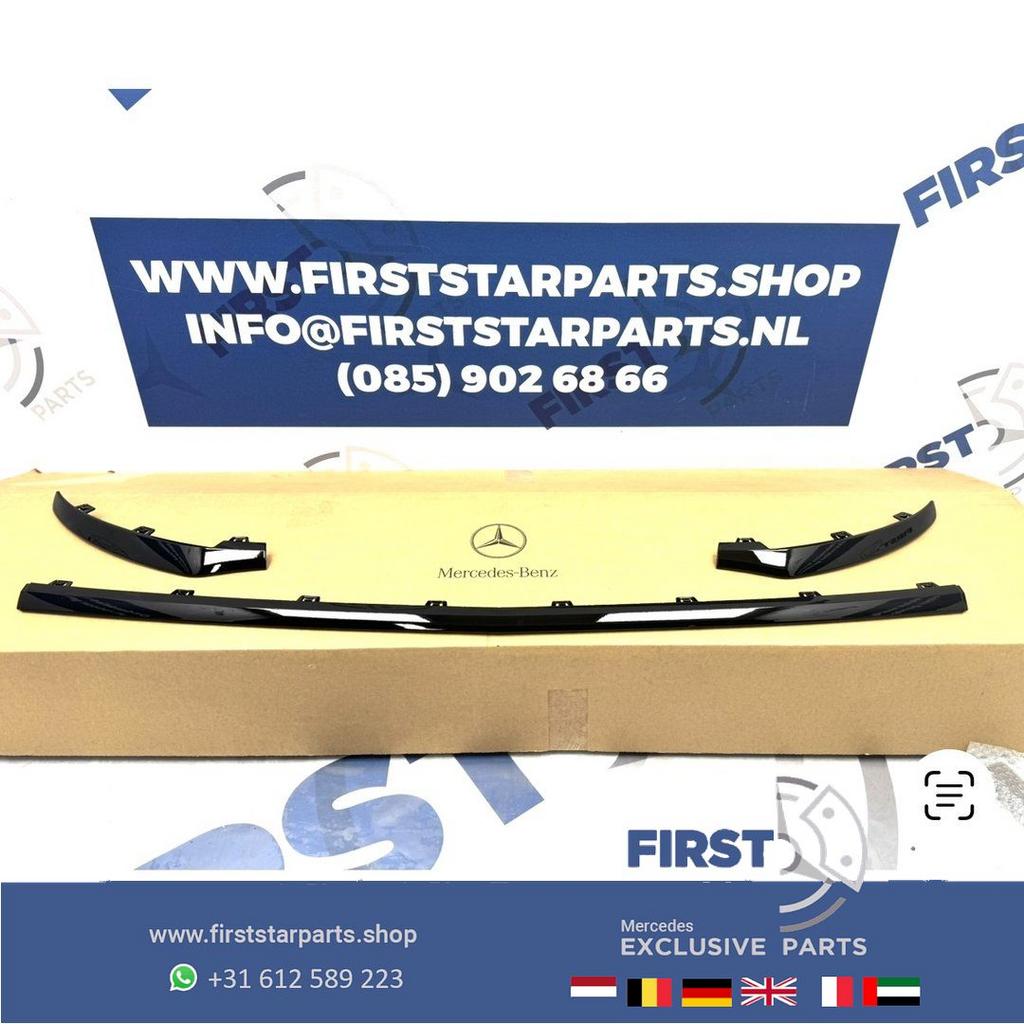 W253 GLC AMG VOORBUMPER ONDERLIP SPOILER SIERLIJSTEN SET ZWA