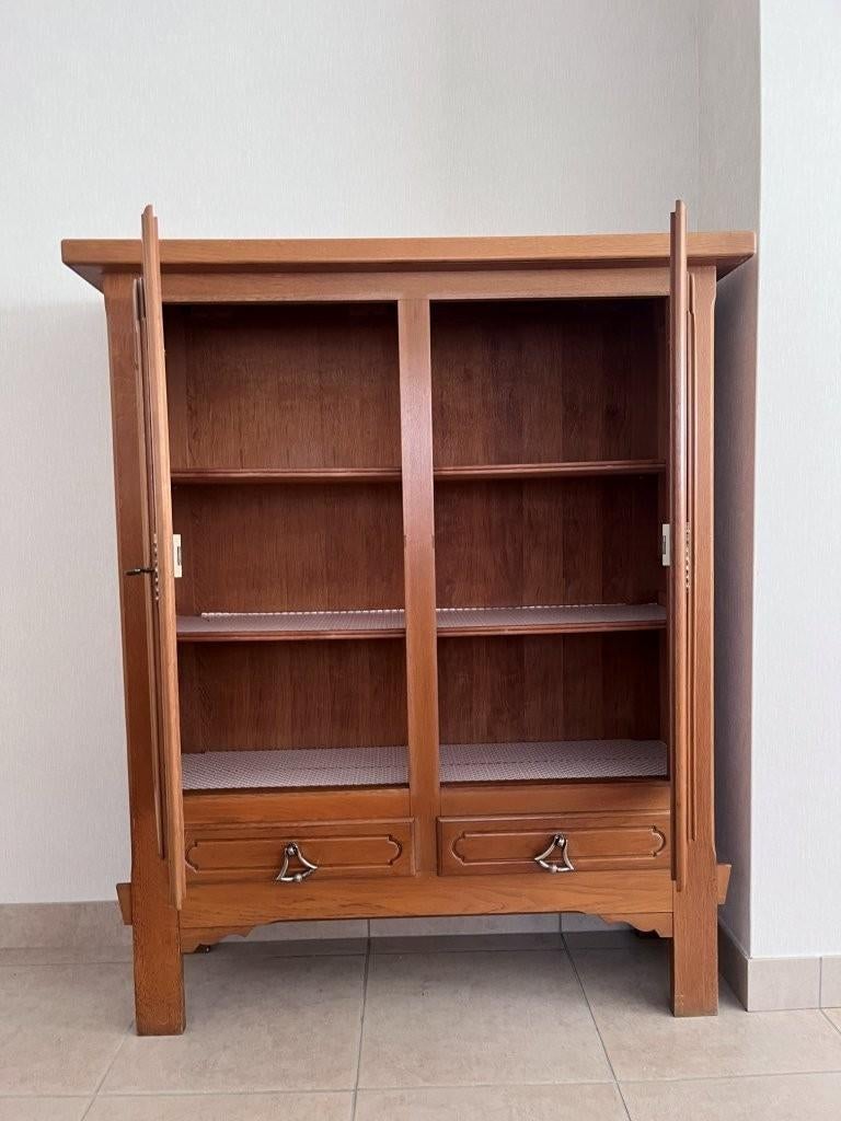 vitrinekast jaren laat jaren 60, Avec tablette(s), 100 à 150 cm, Utilisé, 50 à 75 cm