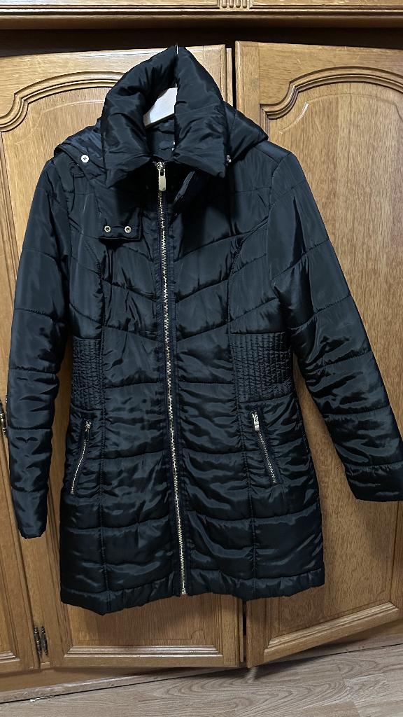 Lange jas dames H&M maat L zwart, Vêtements | Femmes, Vestes | Hiver, Taille 42/44 (L), H&M, Enlèvement, Porté