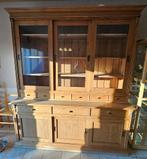 Grenen vitrinekast, Huis en Inrichting, Kasten | Vitrinekasten, Ophalen, Gebruikt, Met deur(en), 200 cm of meer