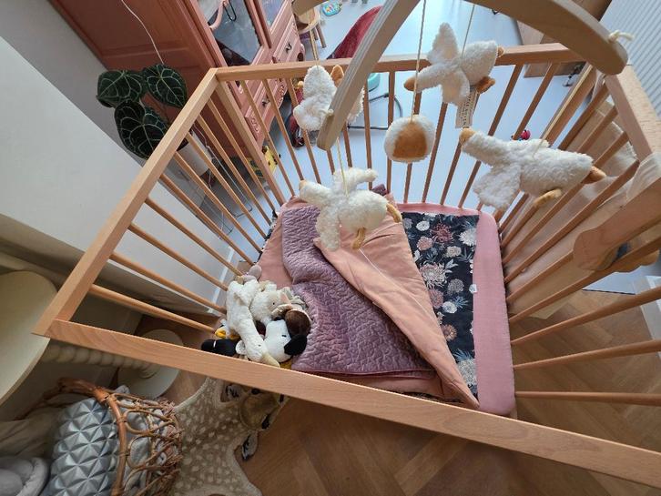 Park bopita retro naturel, Kinderen en Baby's, Babyparken, Zo goed als nieuw, Rechthoekig, In hoogte verstelbaar, Ophalen