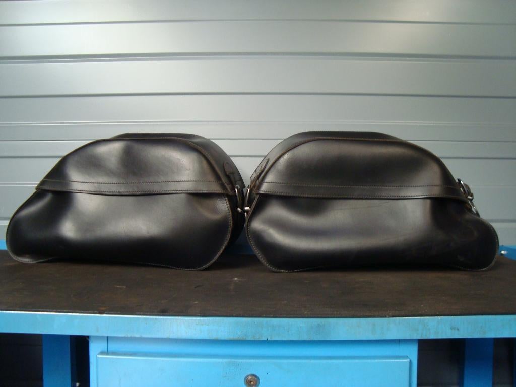 leder zijtassen set universeel, Motos, Accessoires | Valises & Sacs, Enlèvement, Utilisé