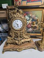 Antiek klok met een kandelaars, Antiek en Kunst, Ophalen