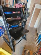 Tripp trapp stokke zwart triptrap, Kinderen en Baby's, Ophalen, Gebruikt, Meegroeistoel